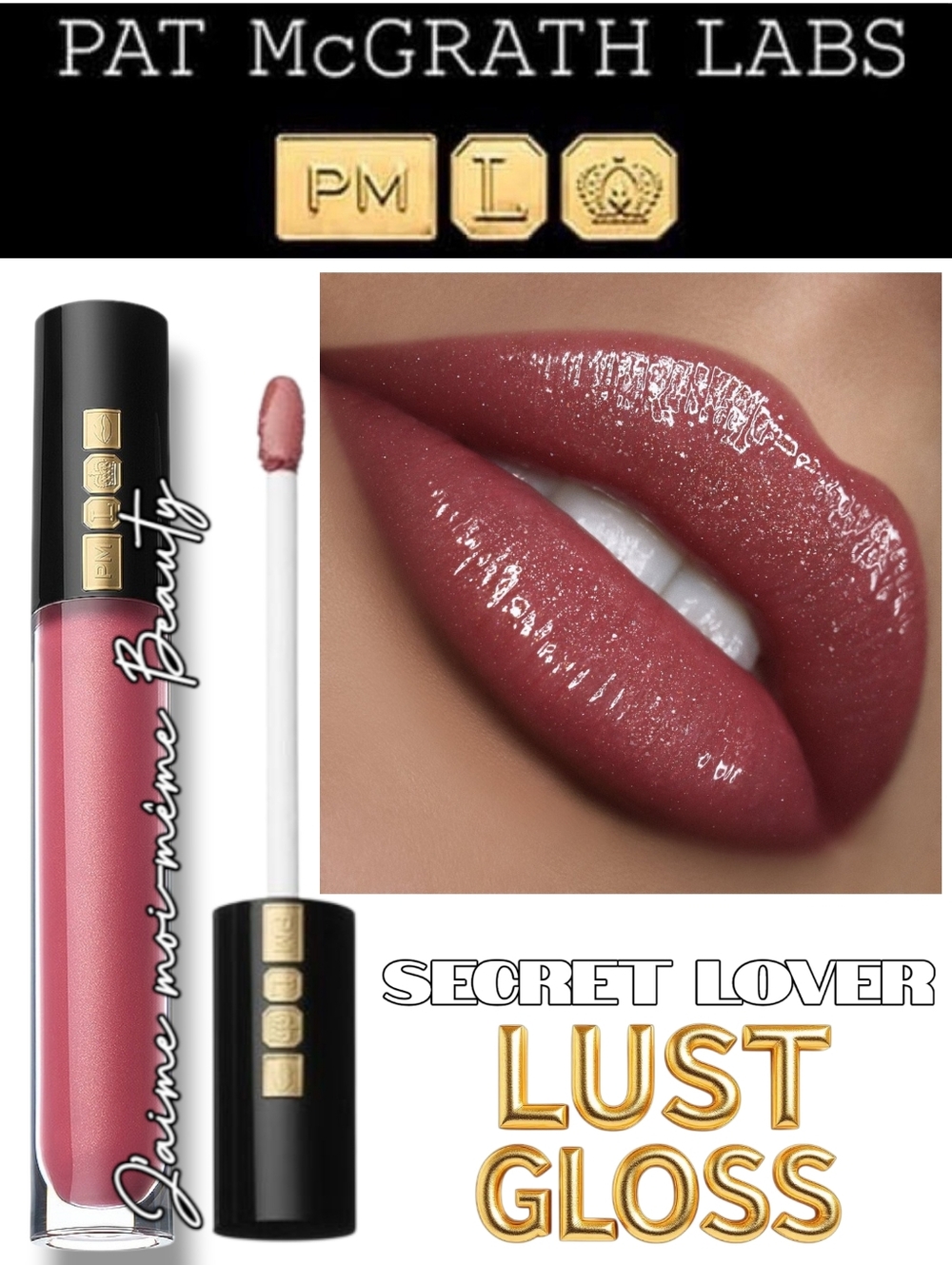 Pat Mcgrath Lust Gloss in Secret Lover -Mid Tone Plum Rose Sparkle Shimmer